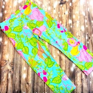 COPY - Lily Pulitzer San Diego Zoo Green Pink capri pants